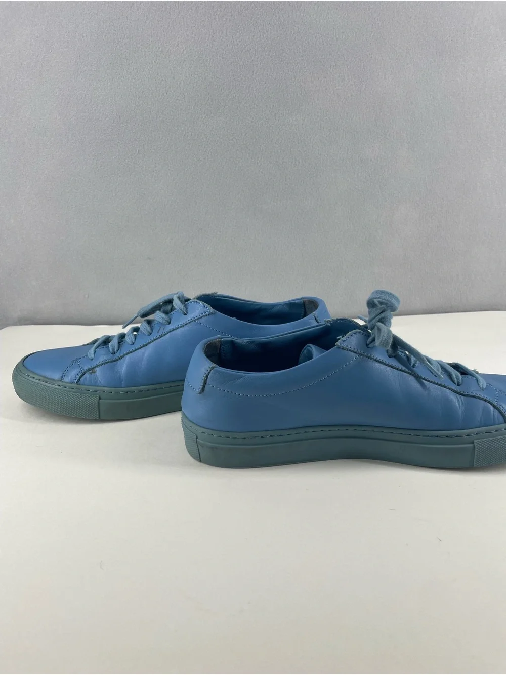 Woman by Common Projects Achilles Leather Sneaker Blue EU38 US8 W Made In Italy